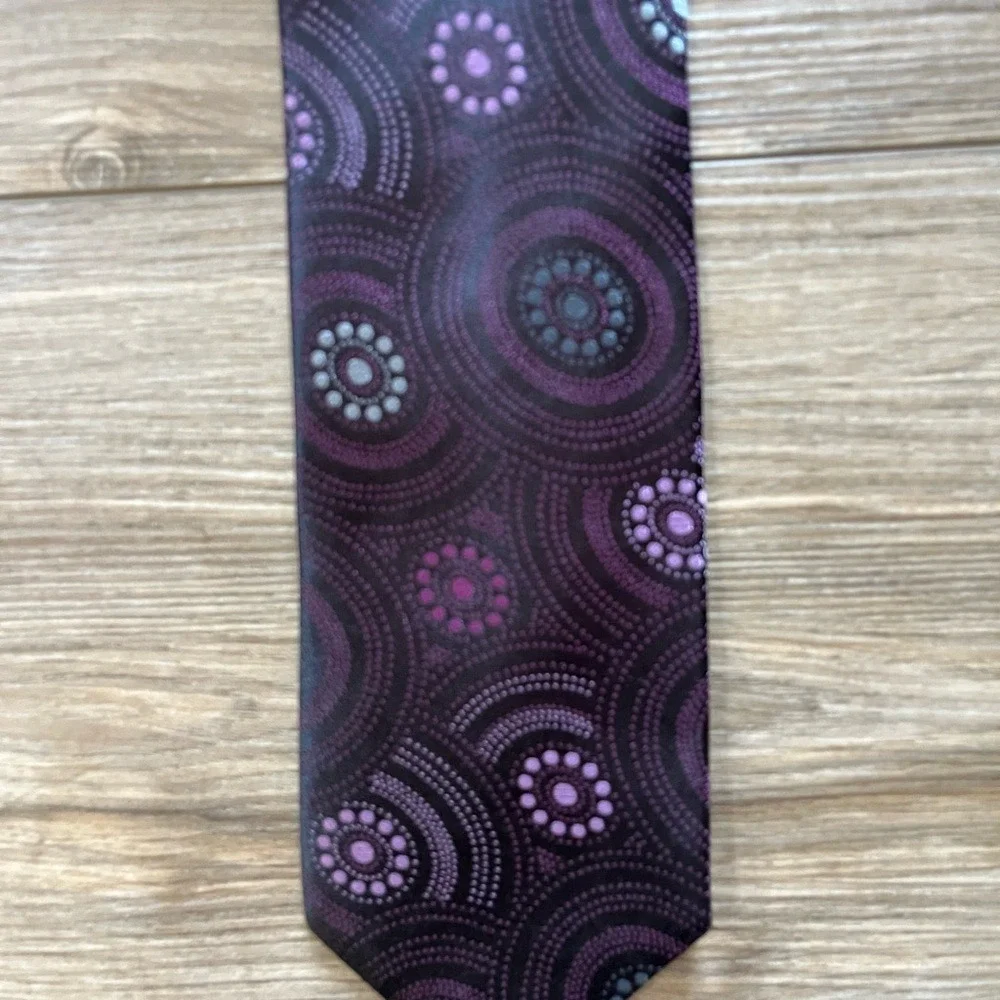 XMI Platinum Men's Patterned Silk‎ Tie